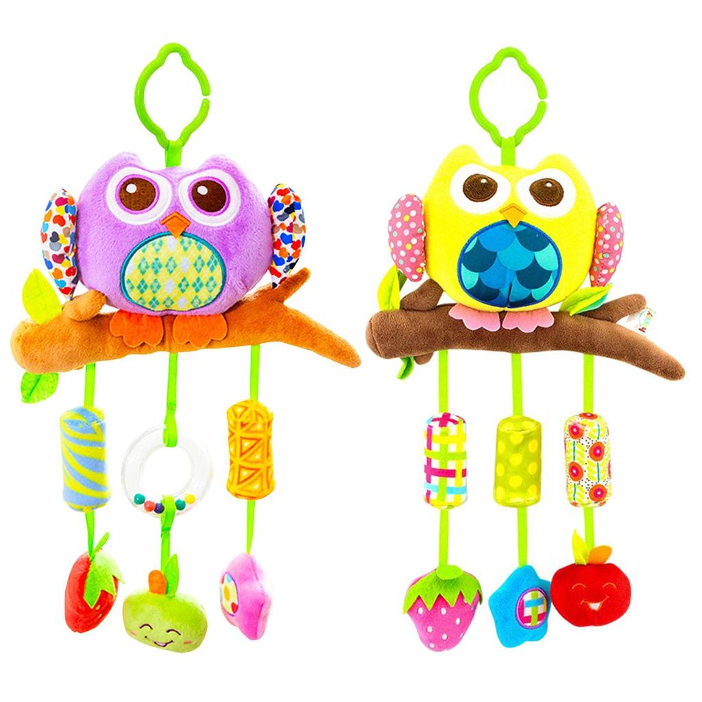 Buy Baby Soft Hanging Rattle Crinkle Squeaky Toy Rattles Toys at