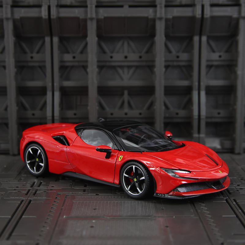 Bimei 18-26028 SF90 Stradale Alloy Supercar Model Ornament Gift