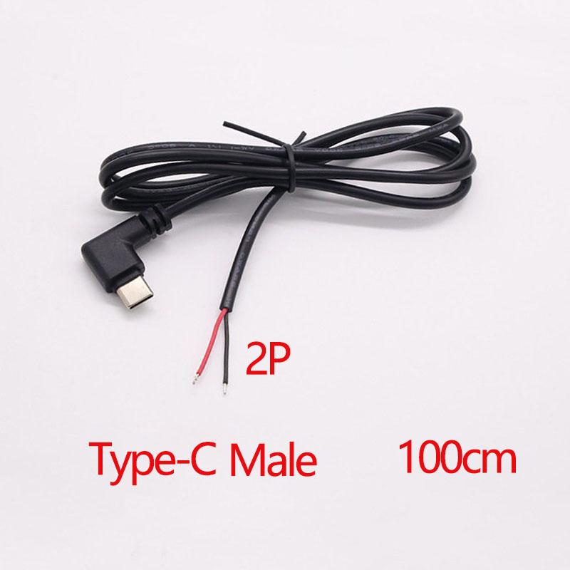 1Pcs USB Type C Micro 2/4 Pin Male / Female Wire Connector Plug Socket DIY Repair Charging Power Supply Extension Cable Cords