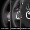 hand-stitched high-quality non-slip black Genuine Leather Car Steering Wheel Cover For Alfa Romeo Giulia Stelvio 2015-2018