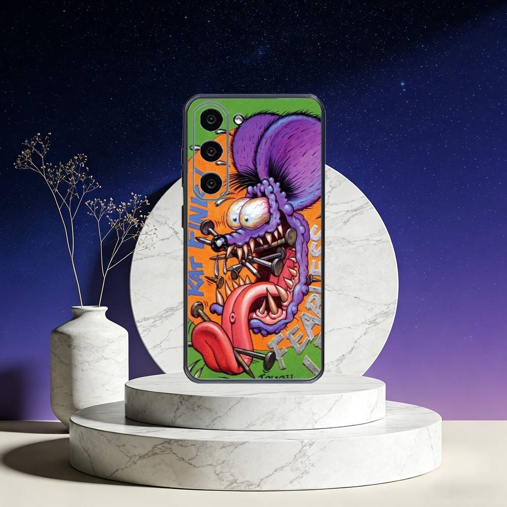 R-Rat F-Fink Art Design Phone Case For Samsung Galaxy A73,A72,A71,A70,A53,A52,A51,Others Soft Black Cover Samsung a70