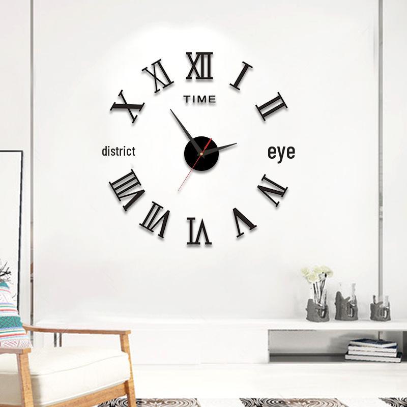 Luminous DIY Fashion Wall Clock - Silent, Punch-Free, Decorative for Bedrooms