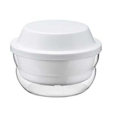 Vaporizador de Micro-ondas de Vidro Capacidade de Água Cheia 1200ml Branco Fácil de Cozinhar no Micro-ondas Feito no Japão Acompanhamentos Creme Sopa Artesanal XMK-120-W