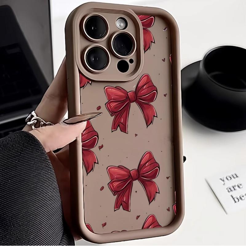 Love Heart Phone Case For Google Pixel 10 9 8 7 Pro XL 8A 7A 9Pro 7Pro 8Pro 9ProXL Silicone Red Bowknot Tie INS Fashion Cover