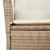 Vidaxl 4-Cz. Gartenmöbel-Set mit Kissen, Beige, Polyrattan