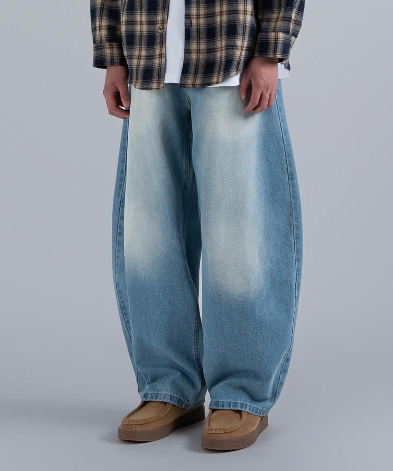 UNDEROFF Semi-Balloon Catwashed Denim Pants Indigo