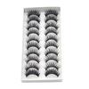 10Pairs False Eyelashes Thick Reusable Synthetic Fiber Naturals Cruelty-Free False Lashes for Daily Life