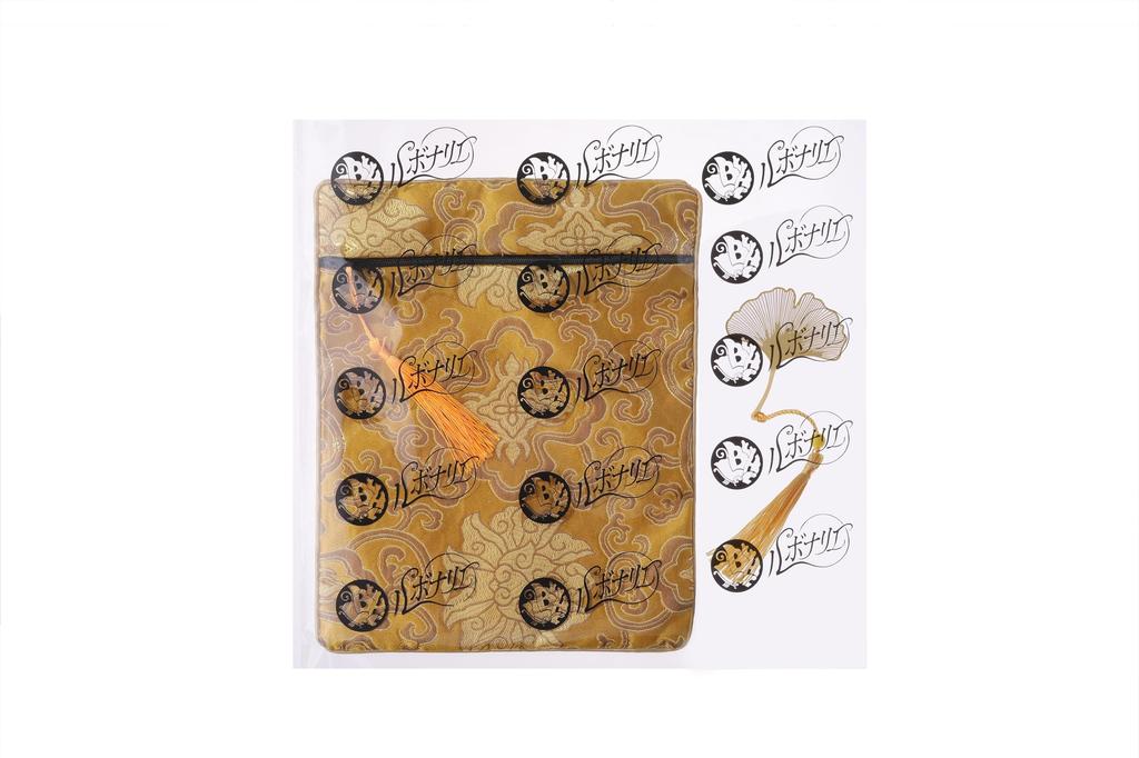 Rubonarie Goshuincho Case with Bookmark (Gold Ginkgo)