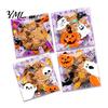 Small Plastic Bags for Treats 100 Pcs Halloween Treat Bags, Self Adhesive Seal Clear Candy Dessert Cute Cartoon Pouches Cookie Trick or Party