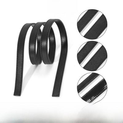 Cowhide Leather Strips for DIY Luggage Accessories, D-63 Genuine Leather In Flat, Cross, and Litchi Weaves.