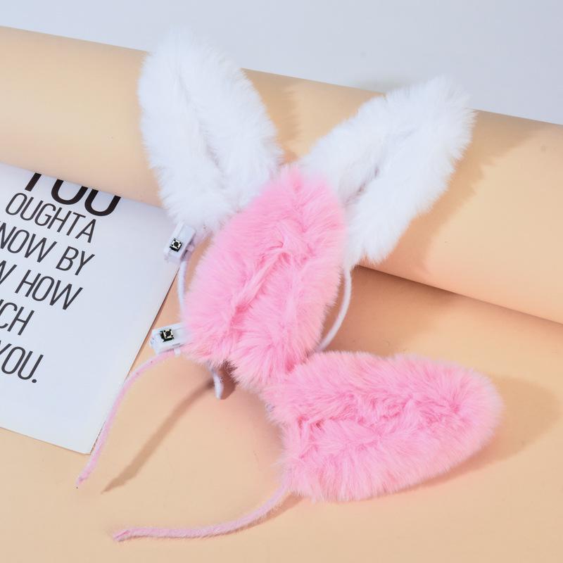 Light-Up Bunny Ears Glow Headband - Perfect for Children's Toys, Night Market Stalls, and Bar Decorations
