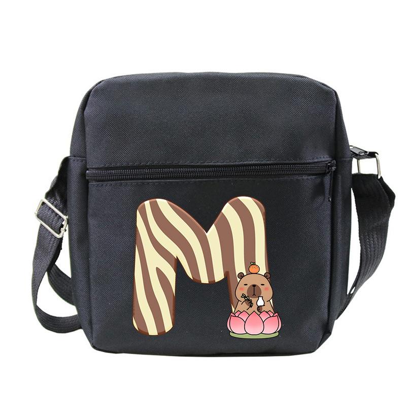 New Kapibara 26 letter printed messenger bag student children multi-functional leisure portable bag
