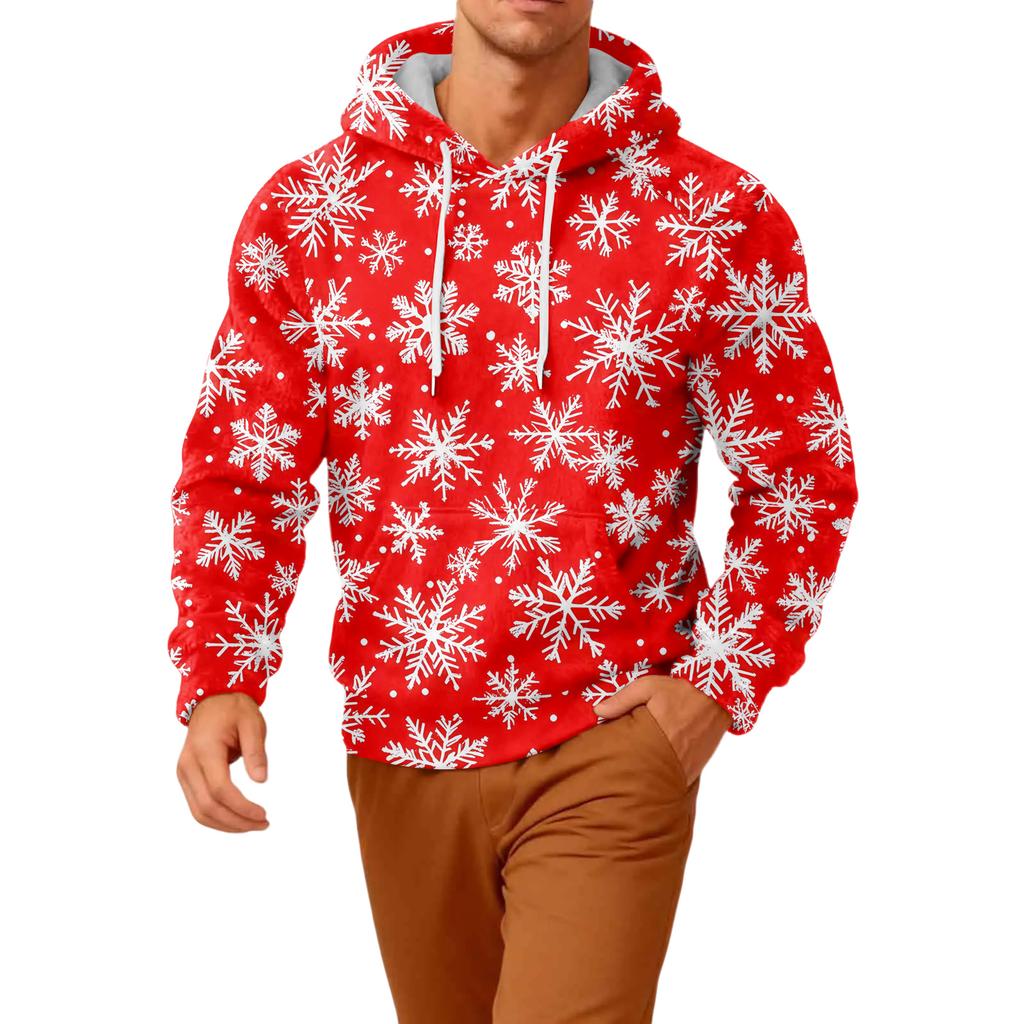 Herr Långärmad Ledig Flanell Huvtröja