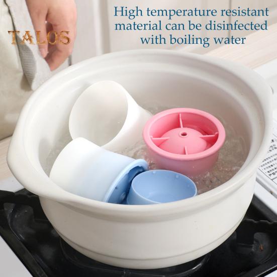 6Pcs Ice Tray Silicone Sphere Ice Mold Maker Food Grade Easy Release Ice Cube Mold with Lids Stackable Spherical Ice Makers
