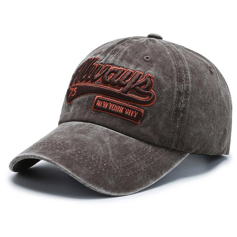 Versatile Outdoor Sports Sun Hat - Washed Letter Embroidery Baseball Cap For Sun Protection And Shade