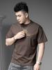European Station 2025 Summer New Men's Letter Print Round Neck Short-Sleeve T-Shirt Casual Top Trendy Brand Half-Sleeve Men's Shirt