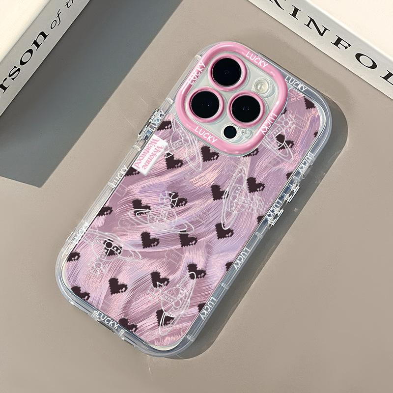 

Love for IPhone15promax Mobile Phone Case for Apple 16pro Cream Feather Yarn All-inclusive 11 Ultra-thin Xs/xr For OPPO A93s