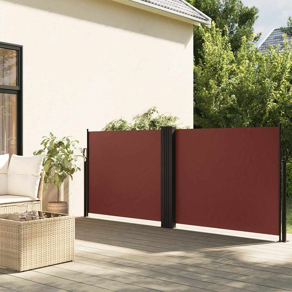 Retractable Side Awning Brown 100 X 600 Cm