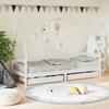 VidaXL Bed Frames for Children, Single Bed with Slat Base, Bedroom Furniture, Scandinavian, White 90x200 Cm 834469