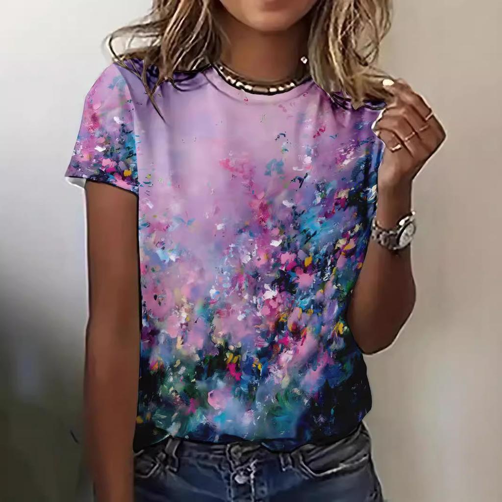 Animal Series 3D Digital Printed Tees Tops Women's Short Sleeved T-shirt Vintage Men's T-shirt