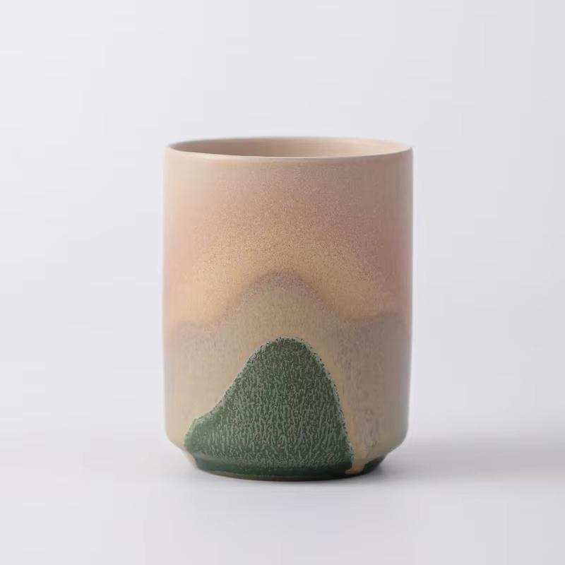 Restaurant Kiln Coffee Cup Japanese Stoneware Mugs Coffee Cups Large Water Cup Japanese Simple Gradient Mug Drinkware Kitchen