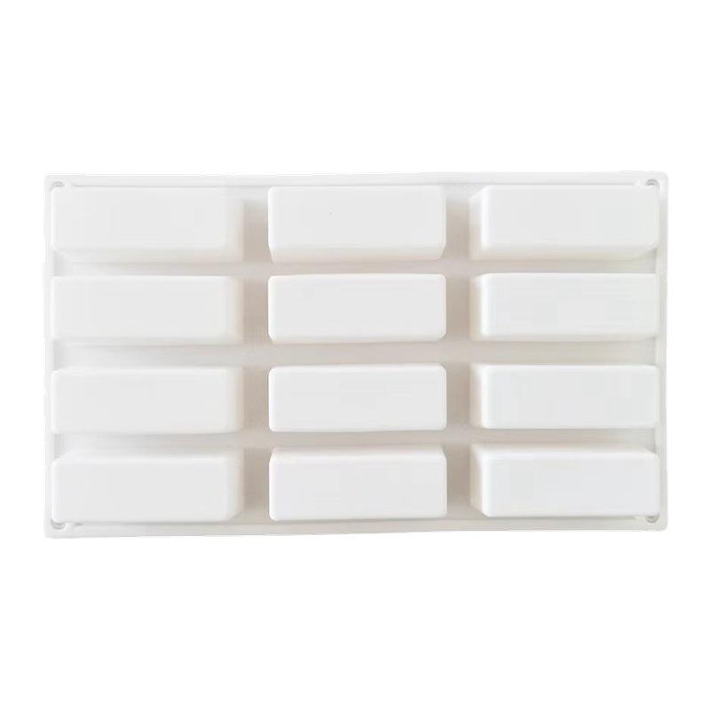 12-fach Rechteckige Silikonform - Mousse-Kuchen Schokolade Sandwich Eis DIY Backwerkzeug