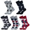 Men's Plus Size Striped Knee-High Socks - Trendy European & American Style for Autumn/Winter