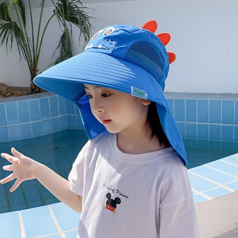 Children S Sun Hat Summer Versatile Casual Sunscreen Hat Big Eaves Breathable Shawl Baby Beach Bucket Hat children s sun hat