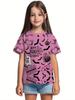 Girl Clothes Funny Pumpkin Graphic T-Shirt for Boys Girls Halloween Short Sleeve Tees 2-10Y Halloween Gift Party Kids Clothing