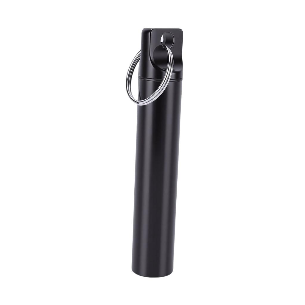 Metal Storage Tube Water Proof Aluminum Alloy Airtight Container with Whistle Cord for Travel Camping Exploration