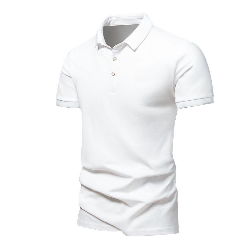 Men's Top Polo Shirt Short Sleeved T-shirt Men's Summer Lapel Bottom Shirt Half Sleeved Shirt