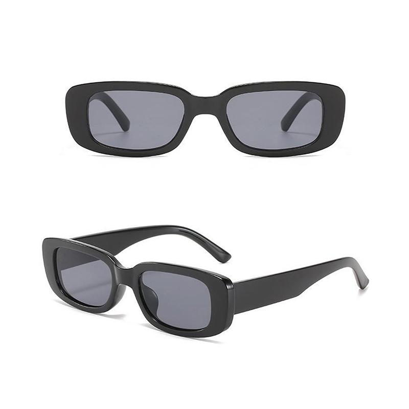 Vintage Trendy Rectangle Sunglasses Retro Fashion Small Frame Eyewear Outdoor Driving Uv400 Goggle Shades Sports Sun Glasses