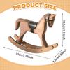 Vintage Wooden Rocking Horse Decor Collectible Retro Decoration Rocking Horse Figurine Wooden Horse Statue for Shelf Bedroom