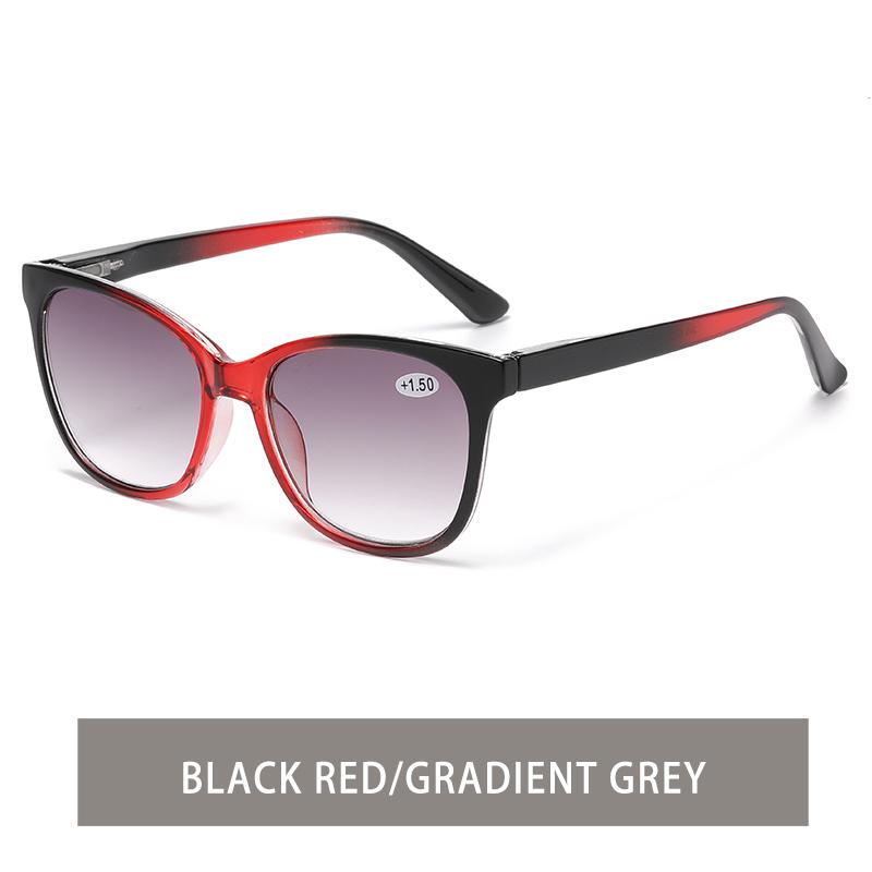 +1.0 ~ +4.0 European and American Fashion Styles Presbyopia Glasses/sunglasses Progressive Color Lenses HD Reading Glasses