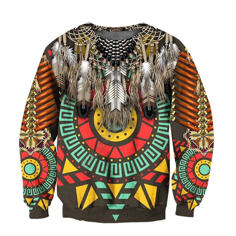 Spring New Men's Sweatshirt Fashionable 3D Digital Loose Casual Round Neck Pullover Top