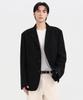 Musinsa Standard Synthetic Suede Oversized 3-Button Blazer [Black]