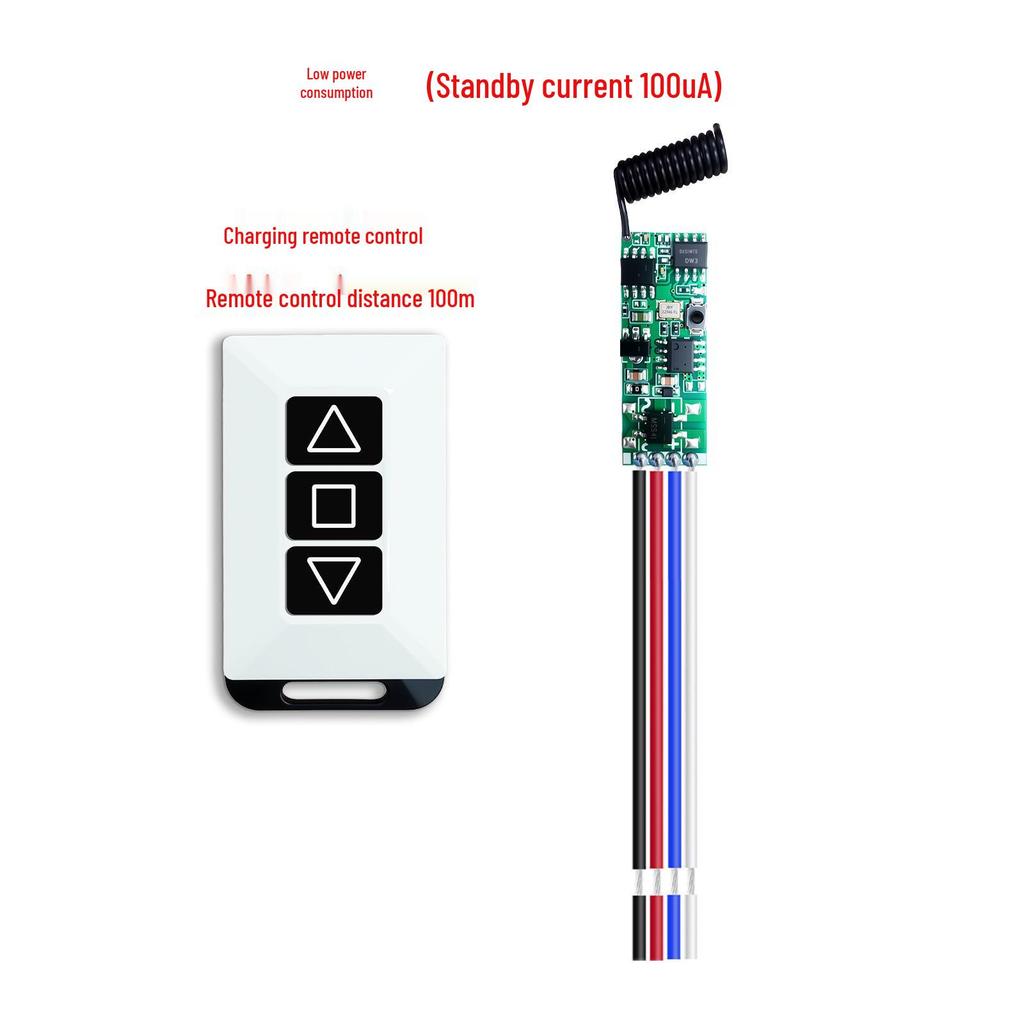 DC Motor Forward/Reverse Remote Control Switch 3.7V-24V with 433MHz Transmitter & Receiver