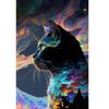 Diamond Embroidery Animal Art Cross Stitch Full Diamond Mosaic Starry Sky Elements and Cats DIY Diamond Painting