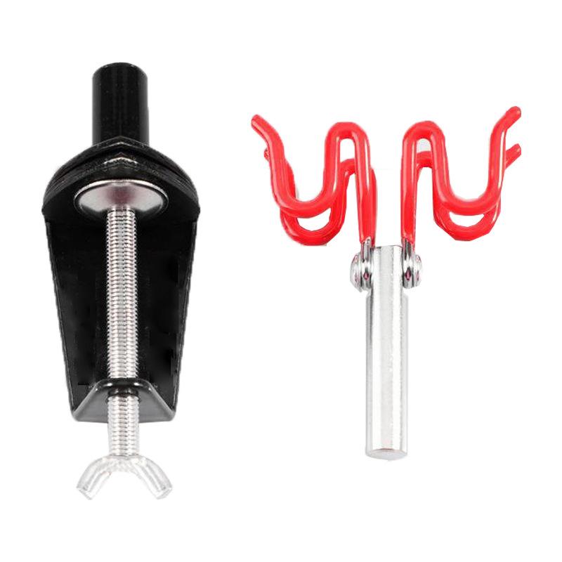Airbrush Holder Clamp-On Stand Holds 2 Airbrushes Hobby Spray Gun Parts Table Bench Top Mount Airbrush Tool Accessories