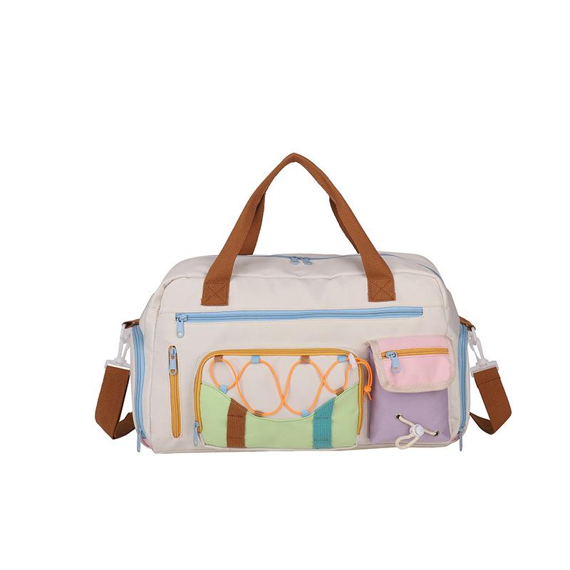 

Stylish dopamine handbag wet and dry separation women yoga fitness bag student accommodation luggage storage bag single package коричневый