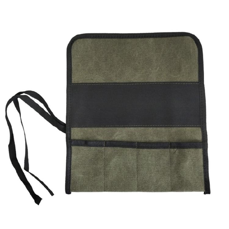 

Carrying Case Canvas Pocket Tool Roll Holder Wrench Pouch 4 Pockets Organizer For Hammer Wrench Hand Tool 1 зелений