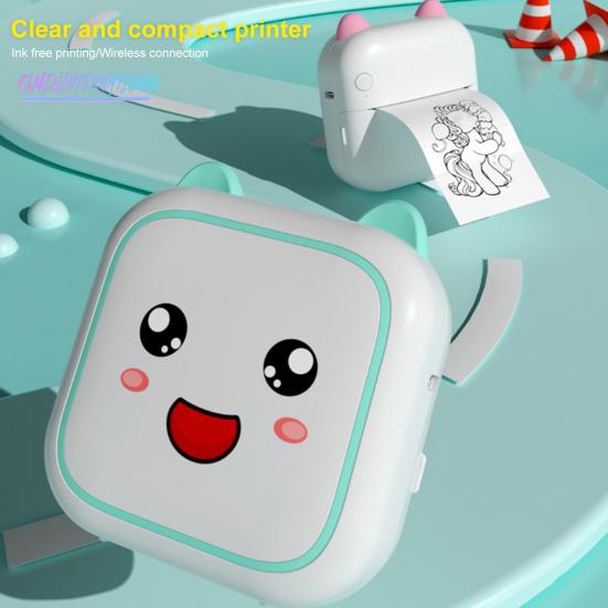 Studentská inkoustová kapesní tiskárna Bluetooth připojení – tiskárna účtenek s rozlišením 200 DPI pro počítač Android, přenosná termální tiskárna