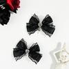 Lace Bows Hairclip Love Crosses Pattern Barrettes Multifunctional Halloween Hair Pin Accessories for Girls