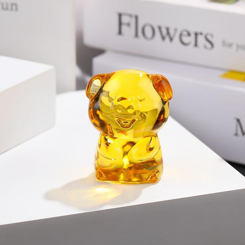 Crystal Mini Twelve Zodiac Ornaments Cute Little Animal Model Mouse Ox Tiger Rabbit Dragon Snake Desktop Decor Home Decor Gifts