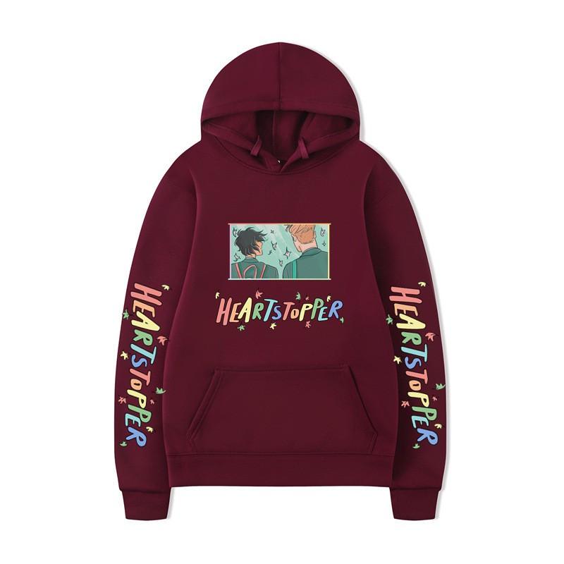 Heartstopper Nick Charlie Hoodie Womens Graphic Print Sweatshirt Casual Loose Fit