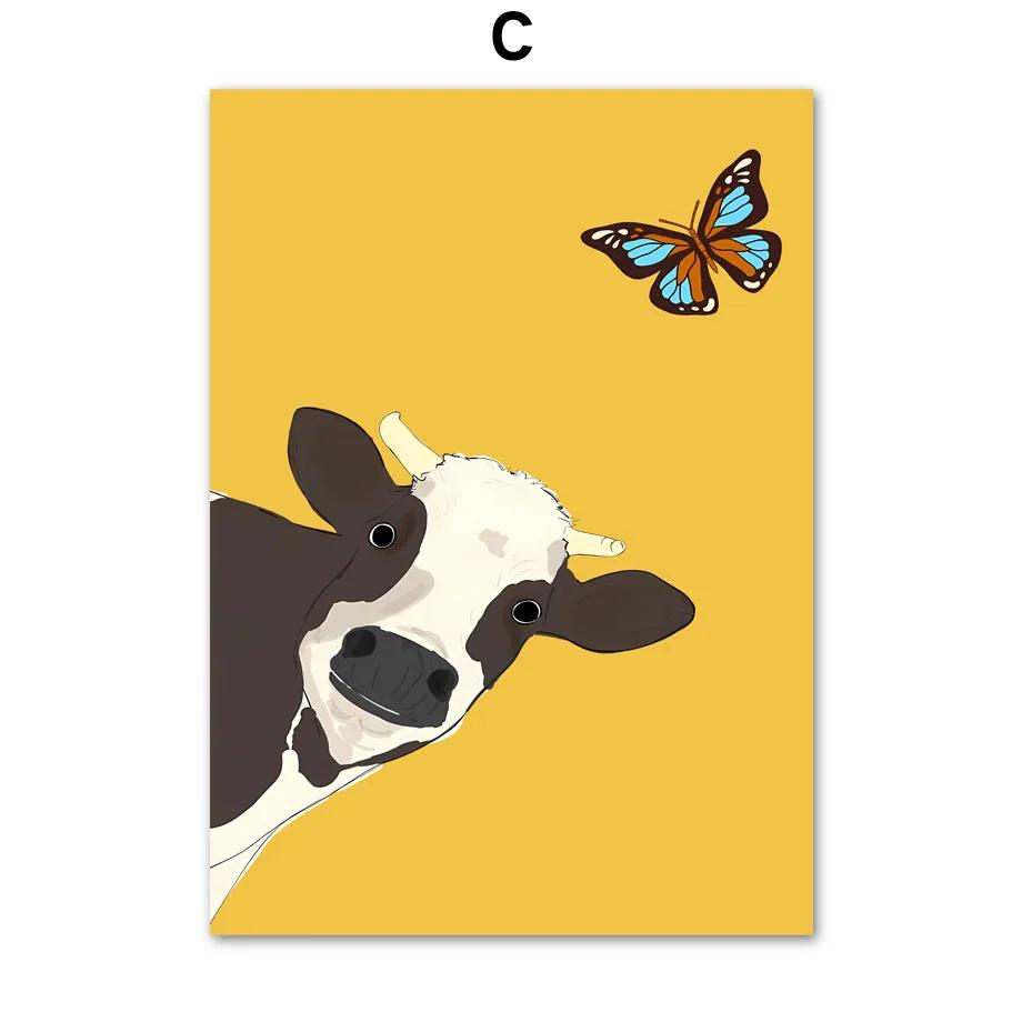 

Retro Royal Goose Cow Butterfly Candy Disco Psychedelic Flower Yellow Wall Art Posters Prints Canvas Pictures Living Room Decor 21cm×30cm NoFrame