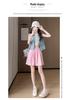 Women's High Waist Ice Silk Wide-Leg Shorts - Summer Casual, Slimming, Loose Fit, Mid-Length