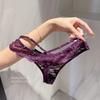 Lady Summer Sexy Rivet Lace Transparent Low Waist Thong Underwear