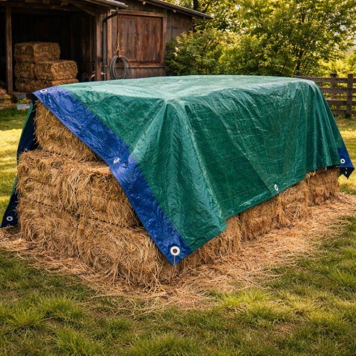 Woven Protection Tarpaulin 2 X 3 M 60 G/m² – Double-Sided Polyethylene, Reinforced Corners and Metal Eyelets – Multi-Purpose