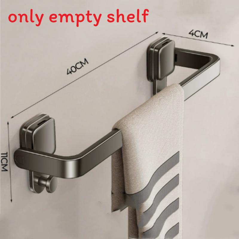 Aluminum Suction Cup Towel Rack Bathroom Folding Towel Bar For Home Spa Use